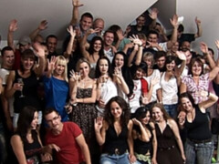 素人, お尻, フェラチオ, 茶髪の, グループ, オナニー, オージー, ティーン