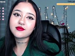 Brunette brune, Fille latino, Adolescente, Jouets, Webcam