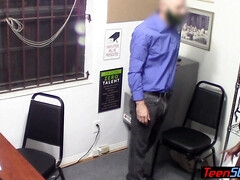 Cavalier ebony teen thief fucked roughly