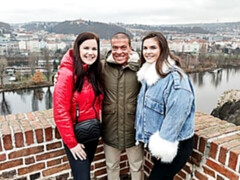 ベッドルーム, デカ尻, デカチン, デカパイ, フェラチオ, バック, 女 人男 人, 淫乱熟女