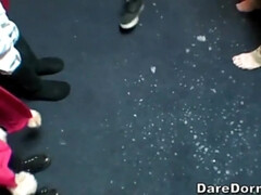 ブロンド, フェラチオ, 大学生, チン, 顔射, 小柄, ガリガリ, オッパイの