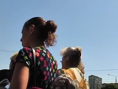 素人, アウトドア, 公共, 現実, スカートのぞき, のぞき