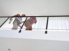 デカチン, デカパイ, ブロンド, イく瞬間, ジム, ハードコア, オナニー, オッパイの