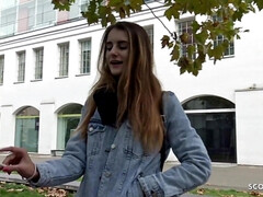 Enthousiasteling, Grote mammen, Universiteit, Sperma shot, Duits, Hardcore, Orgasme, Tieten likken