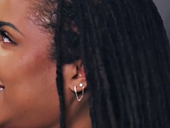 美女, 黒人, 黒人, レズビアン, ペニスバンド