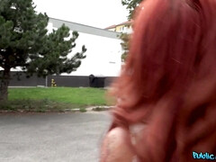 Amateur, Grosse bite, Gros seins, De plein air, Pov, Public, Rousse roux, Nénés