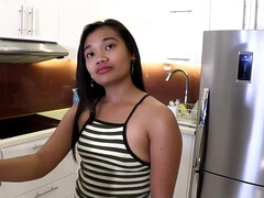 Asiático, Verga grande, Mamada, Morena, Interracial, Lencería