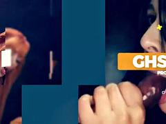 美女, デカチン, デカパイ, フェラチオ, 茶髪の, イく瞬間, 手コキする, オッパイの