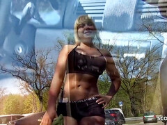 Amateur, Cul, Gros cul, Gros seins, Plantureuse, Allemand, Public, Adolescente