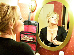 ベッドルーム, ブロンド, 車, 眼鏡, グローブ, 巨大, 熟年, アウトドア