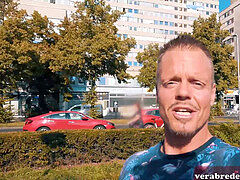 Allemand, Fille latino, De plein air, Public, Tatouage