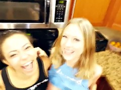 Sultry blonde babe drilled in the toilet