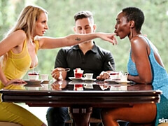 18, デカチン, デカパイ, フェラチオ, バック, 女 人男 人, ガリガリ, ティーン