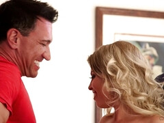 Arsch, Grosser schwanz, Blondine, Blasen, Vollbusig, Realität, Tätowierung, Titten