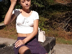 Bruinharig, Vingeren, Flashing, Hd, Masturbatie, Klein, Roodharige vrouw, Tiener