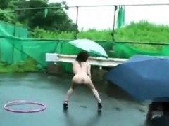 Amateur, Asiático, Japonés, Al aire libre, Público