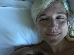 ブロンド, フェラチオ, 中出し, カワイイ, 彼女, ハードコア, なめる, ハメ撮り