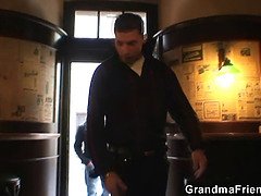 ぽっちゃり, デカパイ, ブロンド, お婆さん, 熟年, 母, 現実, 三人
