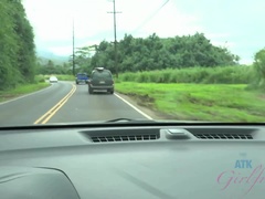 Salle de bains, Plage, Exhib, Petite amie, Masturbation, Pov, Public, Nénés