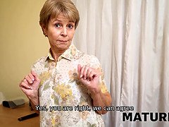 Mamada, Abuelita, Masturbación, Maduro, Mamá, Coño, Medias largas