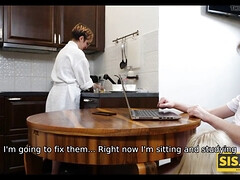 18 jaar, Mooi, Blond, Pijpbeurt, Broeder, Aangekleed, Hd, Huisgemaakt