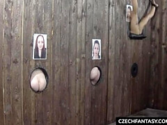 Glory Hole Hotel Party - Group Sex with Huge Tits Teacher & Anal Creampie