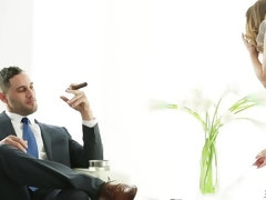 Gros seins, Sucer une bite, Brunette brune, Tir de sperme, Érotique, Doigter, Léchez, Chatte