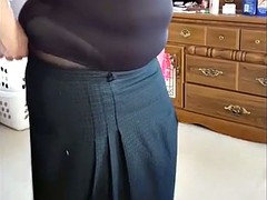 Gorda, Tetas grandes, Peludo, Lencería, Ducha