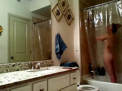 Blond, Pijpbeurt, Rondborstig, Natuurlijk, Orgasme, Kut duiken, Douche, Tiener