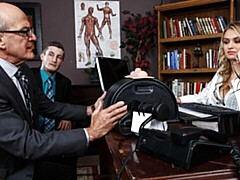 デカ尻, デカチン, ブロンド, フェラチオ, バック, 自然山雀, オフィス, ショートヘア