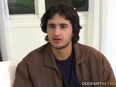 Grote lul, Zwart, Blond, Man die toekijkt, Sperma shot, Diep in de keel, Lul, Interraciaal