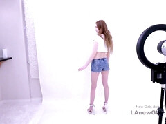 Wild girl gets big male pole in her asshole after interview