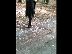 Coche, Despelote, Tacones, Masturbación, Tetas naturales, Al aire libre, Solo, Medias largas