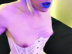 Belleza, Verga grande, Rubia, Fetichismo travestista, Tacones, Lencería, Transexual, Tetas