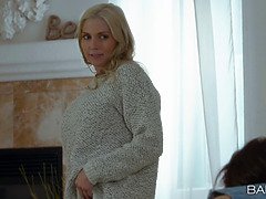 デカ尻, デカパイ, ブロンド, 巨乳な, 指いじり, なめる, オーガズム, オッパイの