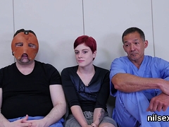 緊縛, フェティッシュ, 乱交, 赤毛, ティーン, ユニフォーム