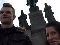 Stel, Tsjechisch, Likken, Geld, Gezichtspunt, Openbaar, Tiener, Vrouw