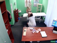 アメリカ人, ブロンド, フェラチオ, イマラチオ, 医者, 淫乱熟女, オフィス, オマンコ