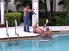 Schwanz, Schwul, Im freien, Pool