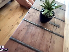 Enthousiasteling, Grote kont, Blond, Pijpbeurt, Sperma, Diep in de keel, Lul, Gezichtspunt