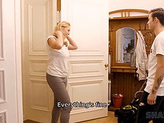 Salle de bains, Femme couguar, Hd, Mature, Chatte, Russe, Rasée, Douche