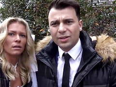 Blondine, Gehörnter ehemann, Tschechisch, Europäisch, Ehemann, Pov, Rau, Strümpfe