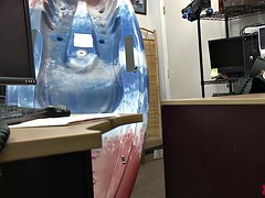 Skinny redhead babe screwed by pawn guy