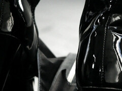 Blondine, Verrückt, Latex, Masturbation, Im freien, Pool, Solo, Titten