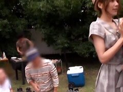アジア人, デカチン, 日本人, 天然, アウトドア, ストッキング, 三人, おもちゃ