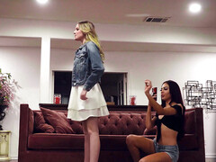 Scarlett Sage and Sabina Rouge masturbated in very heated room