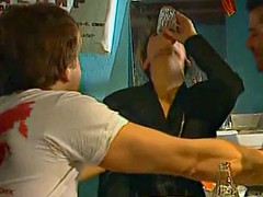 セレブ, グループ, ロシア人, ソフトコア, 三人