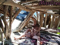 Любители, Пляж, Парочка, Милф, На природе, Студентка, Сюрприз, Жена