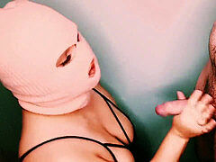 Belle grosse femme bgf, Sucer une bite, Tir de sperme, Bâillonner