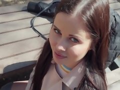 Amateur lady takes money and does dirty things on camera